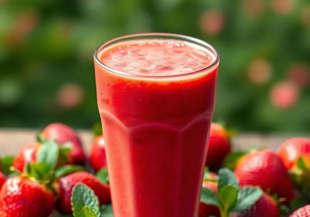 Suco natural com morango 500 ml