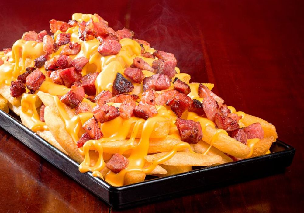 Fritas c/ bacon e cheddar 300g